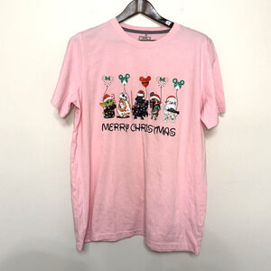 Star Wars Pink Christmas Tee XL Grogu Stormtrooper Darth Vader Boba Fett BB8